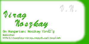 virag noszkay business card